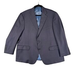 VTG Hart Schaffner Marx Navy Wool Blazer Made USA Classic Tailored 49R